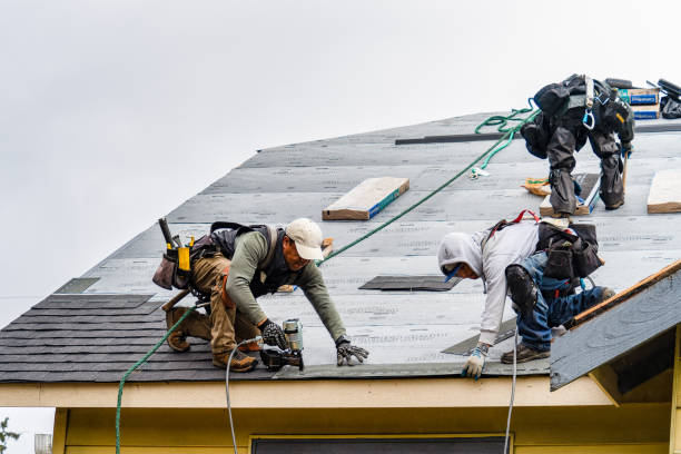 Professional Emergency Roof Repair technician working in New Site, MS